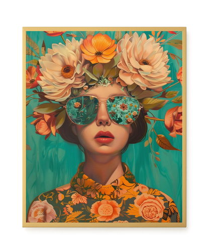 Floral Portrait Canvas Wall Art