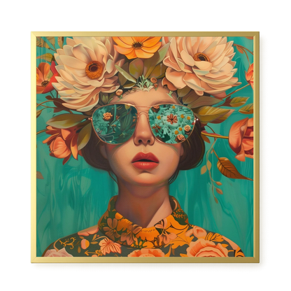 Floral Portrait Canvas Wall Art