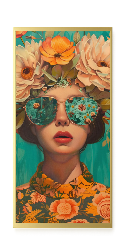 Floral Portrait Canvas Wall Art
