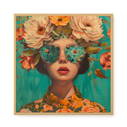 Floral Portrait Canvas Wall Art