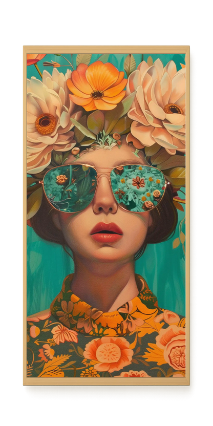 Floral Portrait Canvas Wall Art