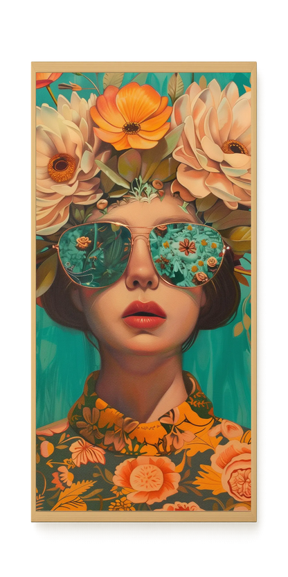 Floral Portrait Canvas Wall Art