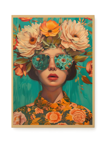 Floral Portrait Canvas Wall Art