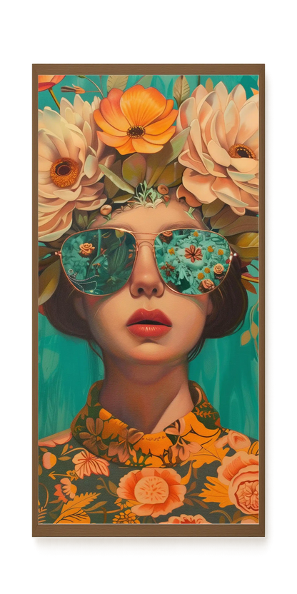 Floral Portrait Canvas Wall Art