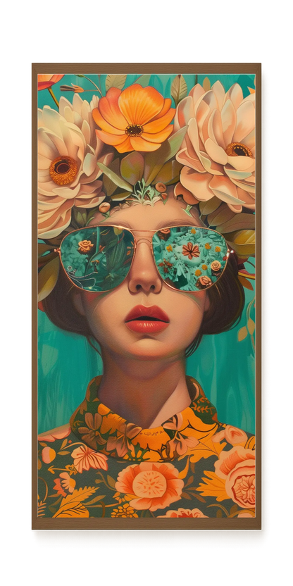 Floral Portrait Canvas Wall Art