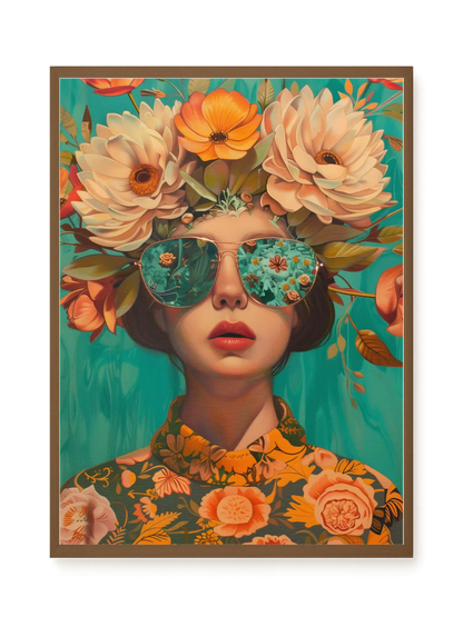 Floral Portrait Canvas Wall Art