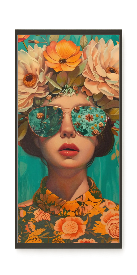 Floral Portrait Canvas Wall Art