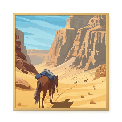 Camel Caravan Path Canvas Wall Art