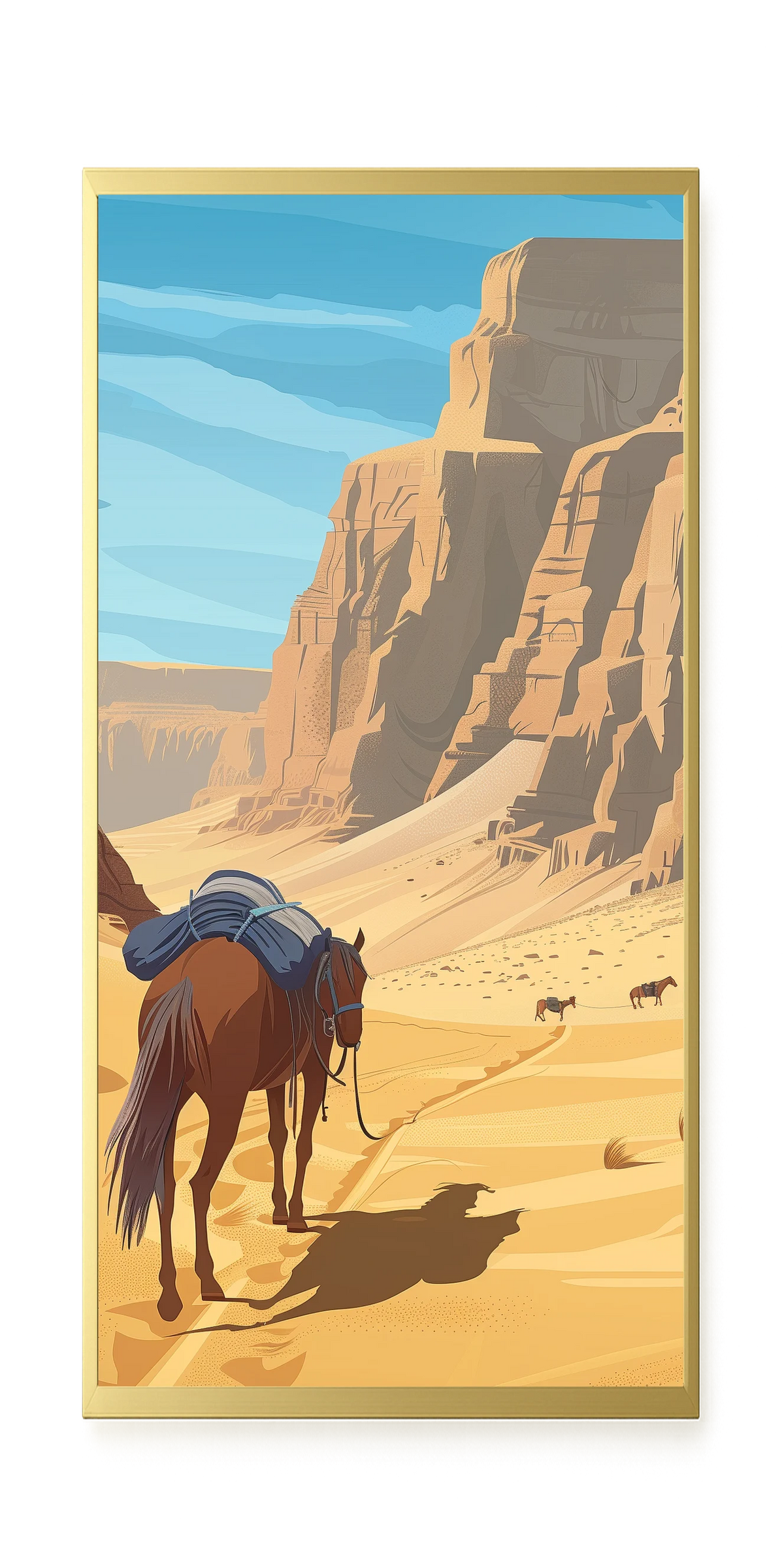 Camel Caravan Path Canvas Wall Art