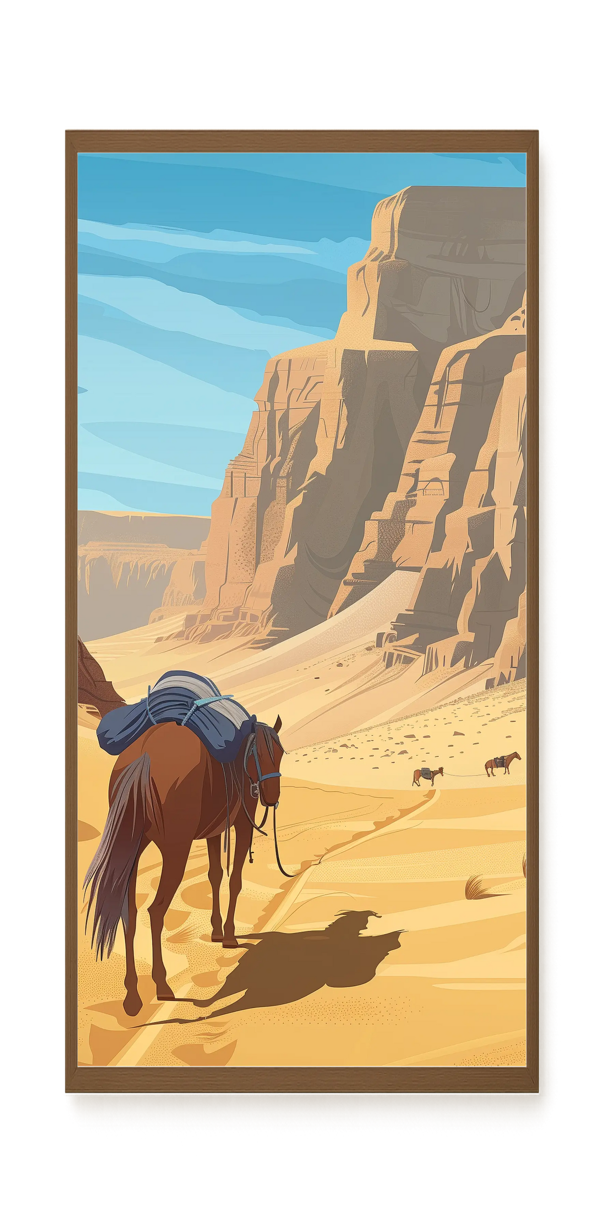Camel Caravan Path Canvas Wall Art