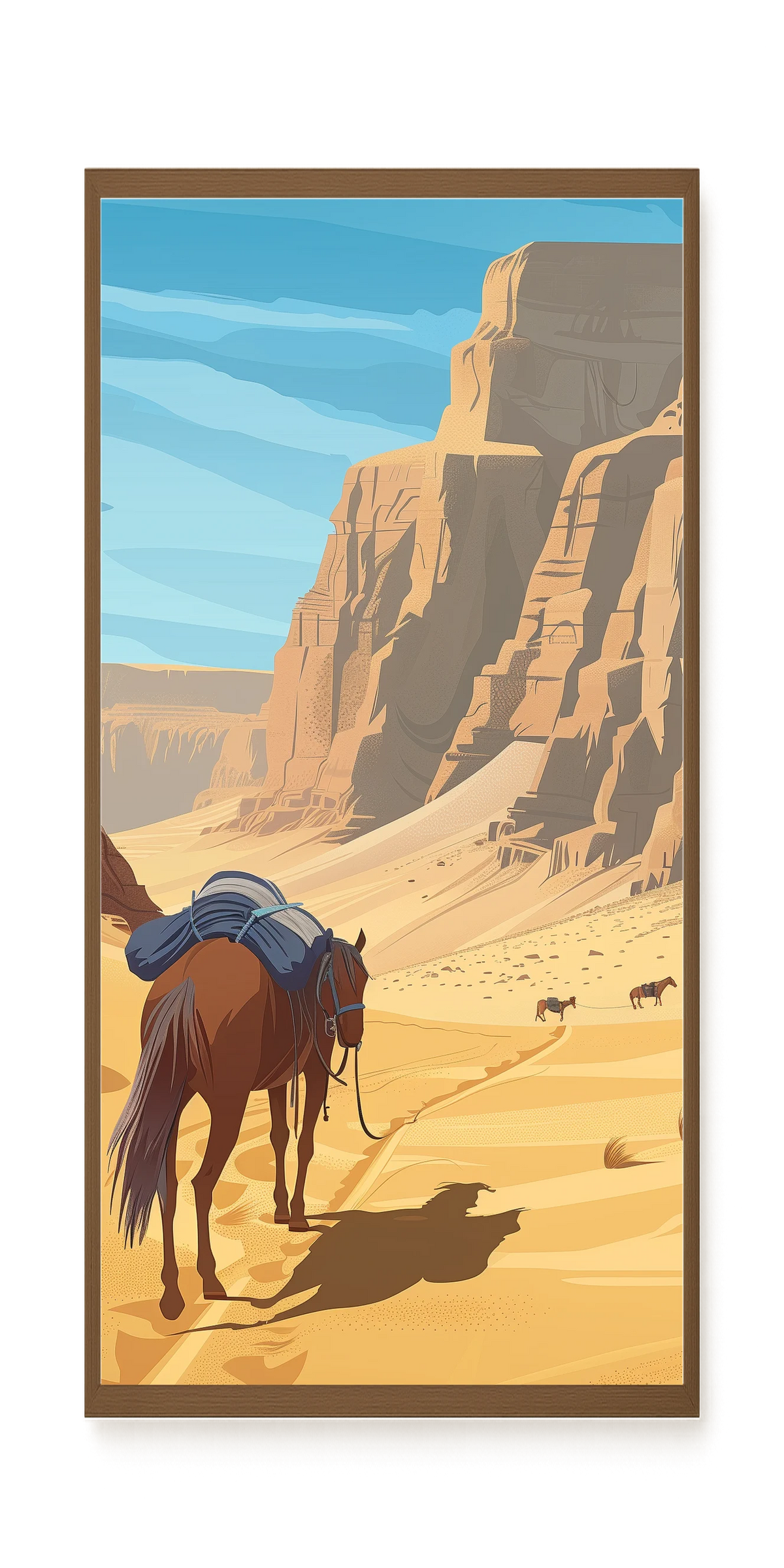 Camel Caravan Path Canvas Wall Art