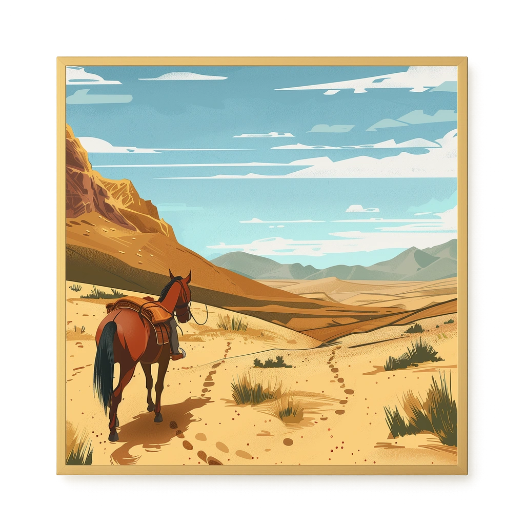 Rider in the Canyon Canvas Print