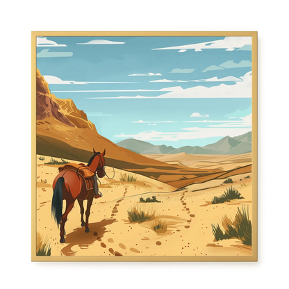 Rider in the Canyon Canvas Print