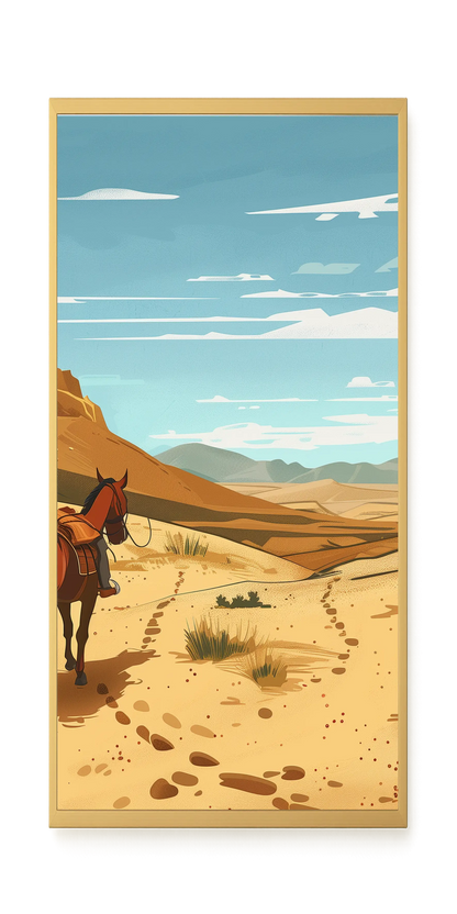 Rider in the Canyon Canvas Print