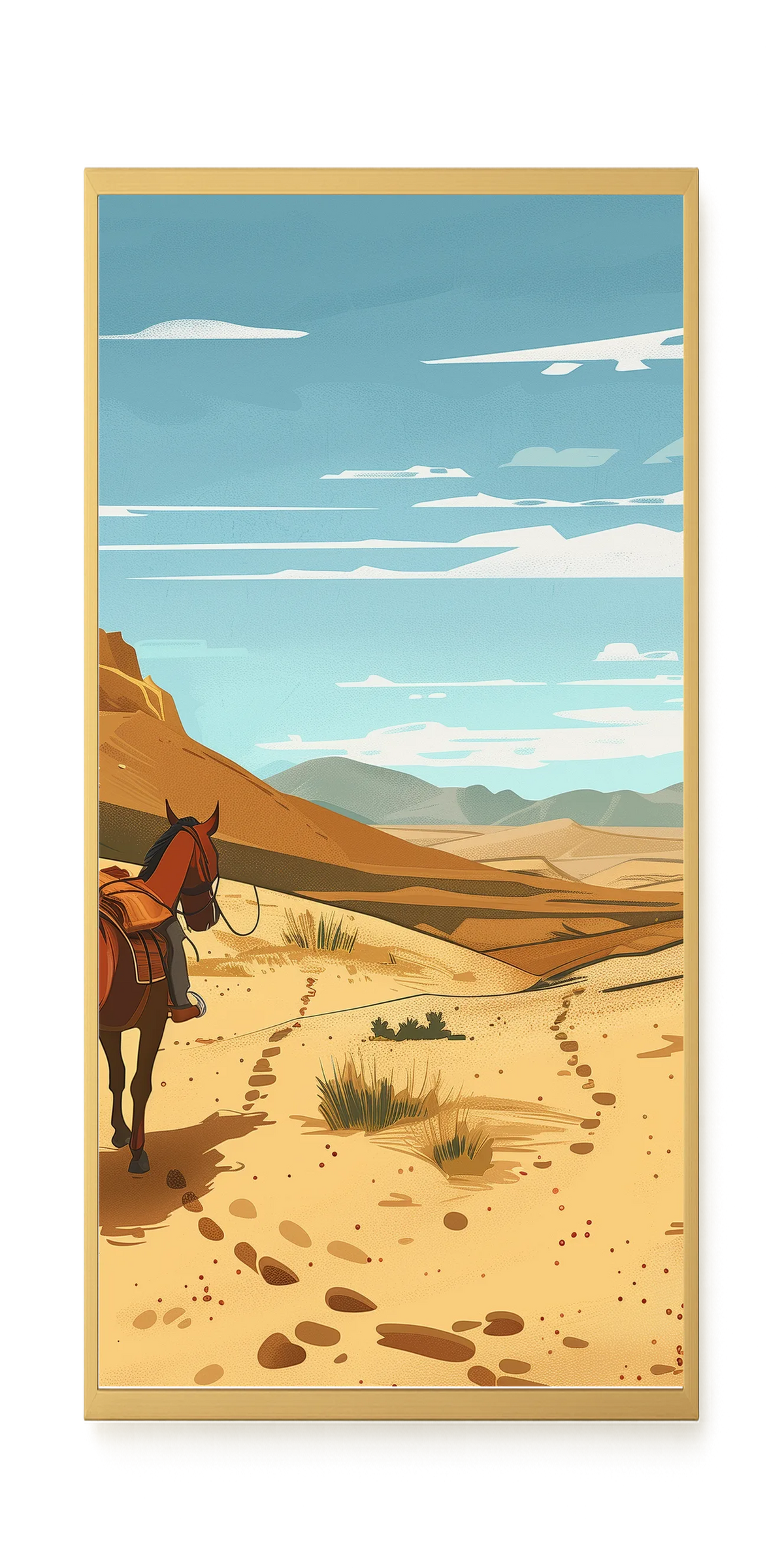Rider in the Canyon Canvas Print