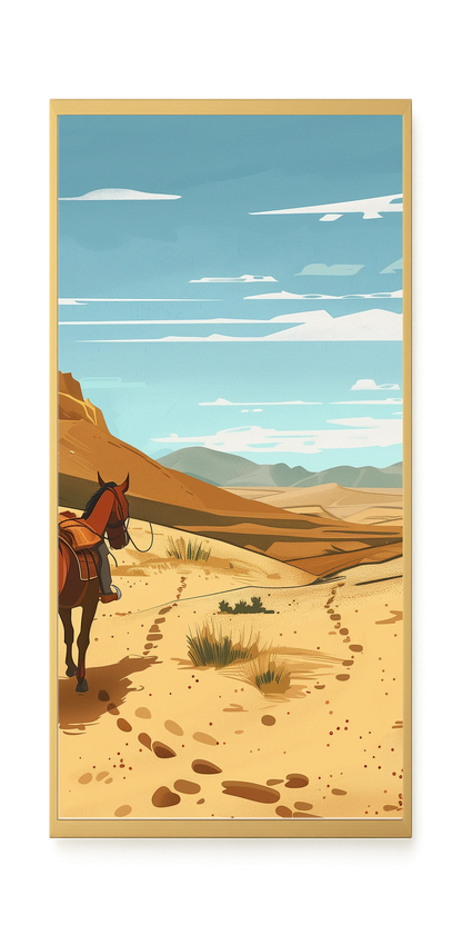 Rider in the Canyon Canvas Print