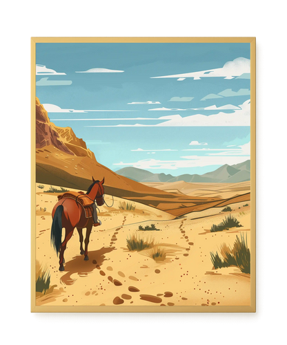 Rider in the Canyon Canvas Print