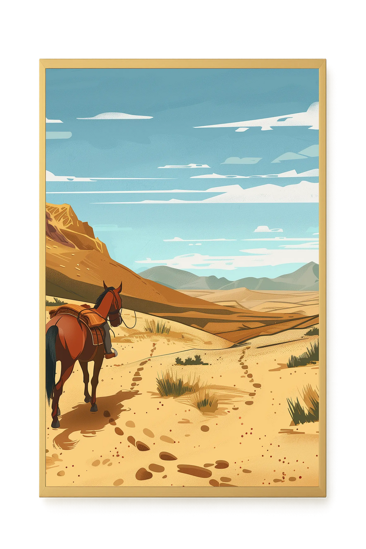Rider in the Canyon Canvas Print