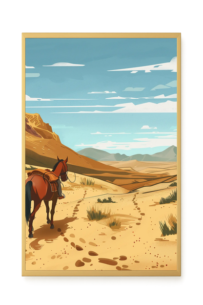 Rider in the Canyon Canvas Print