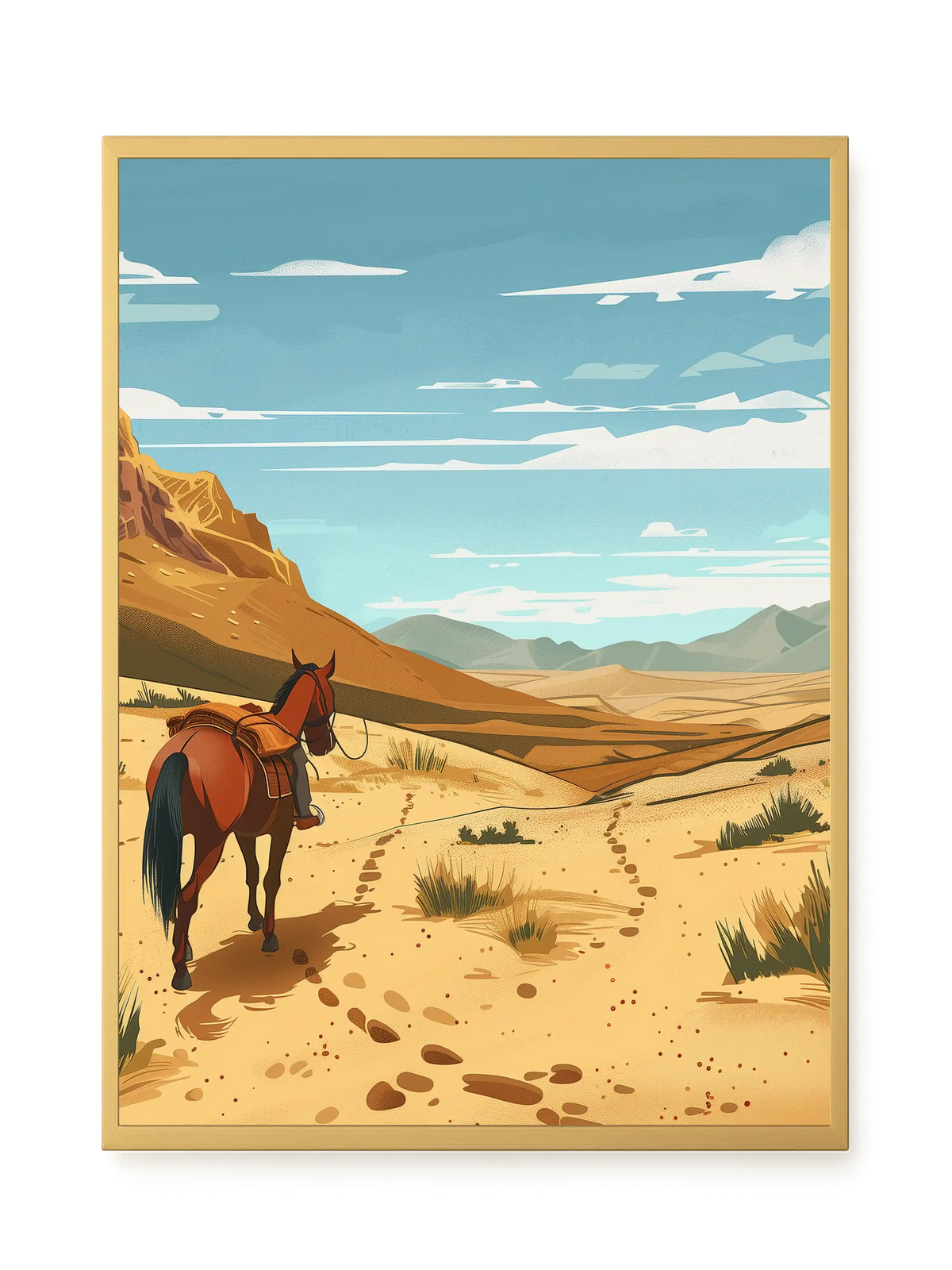 Rider in the Canyon Canvas Print