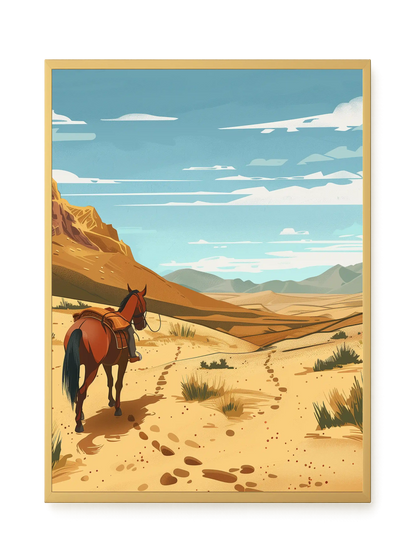 Rider in the Canyon Canvas Print