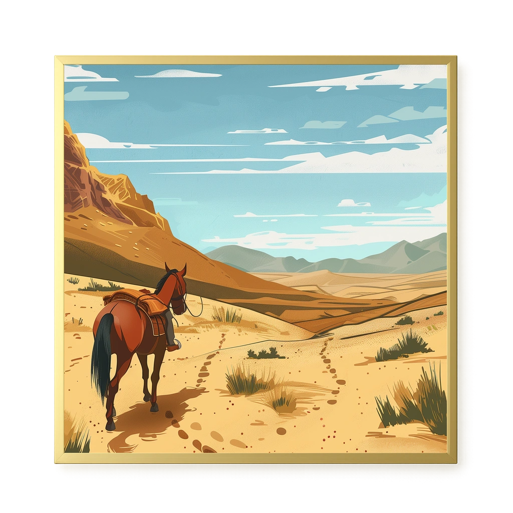 Rider in the Canyon Canvas Print
