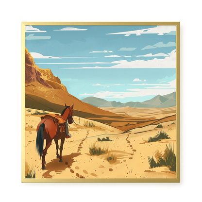 Rider in the Canyon Canvas Print