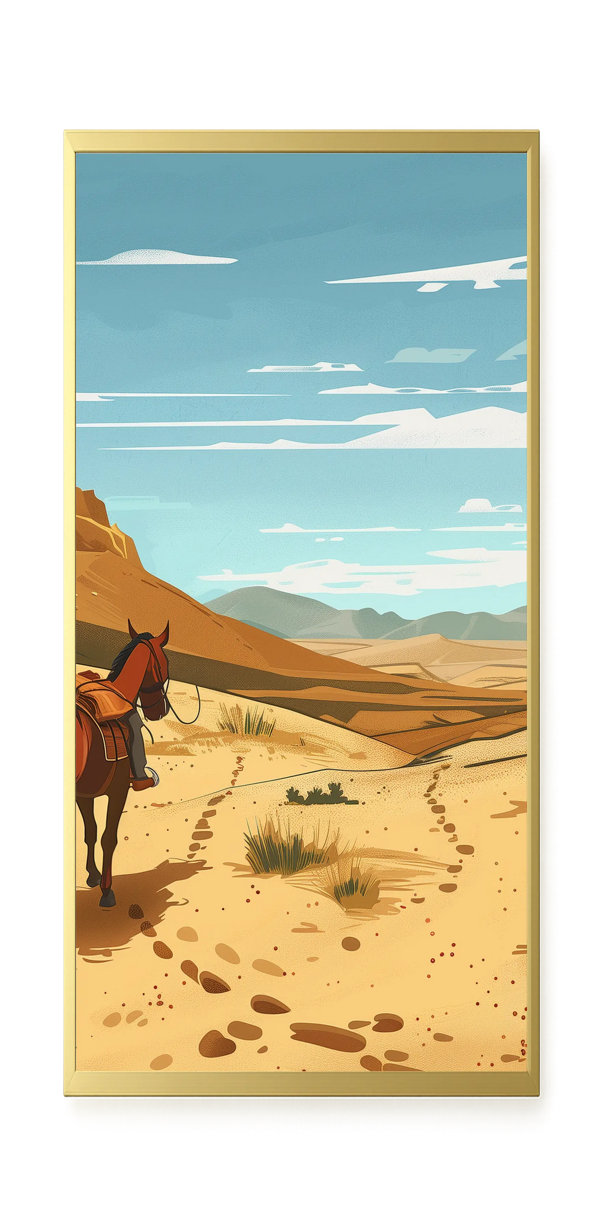 Rider in the Canyon Canvas Print