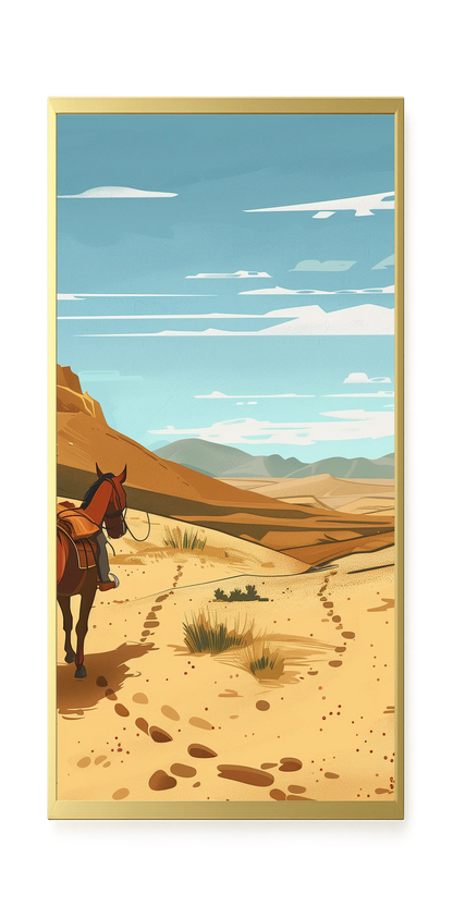 Rider in the Canyon Canvas Print