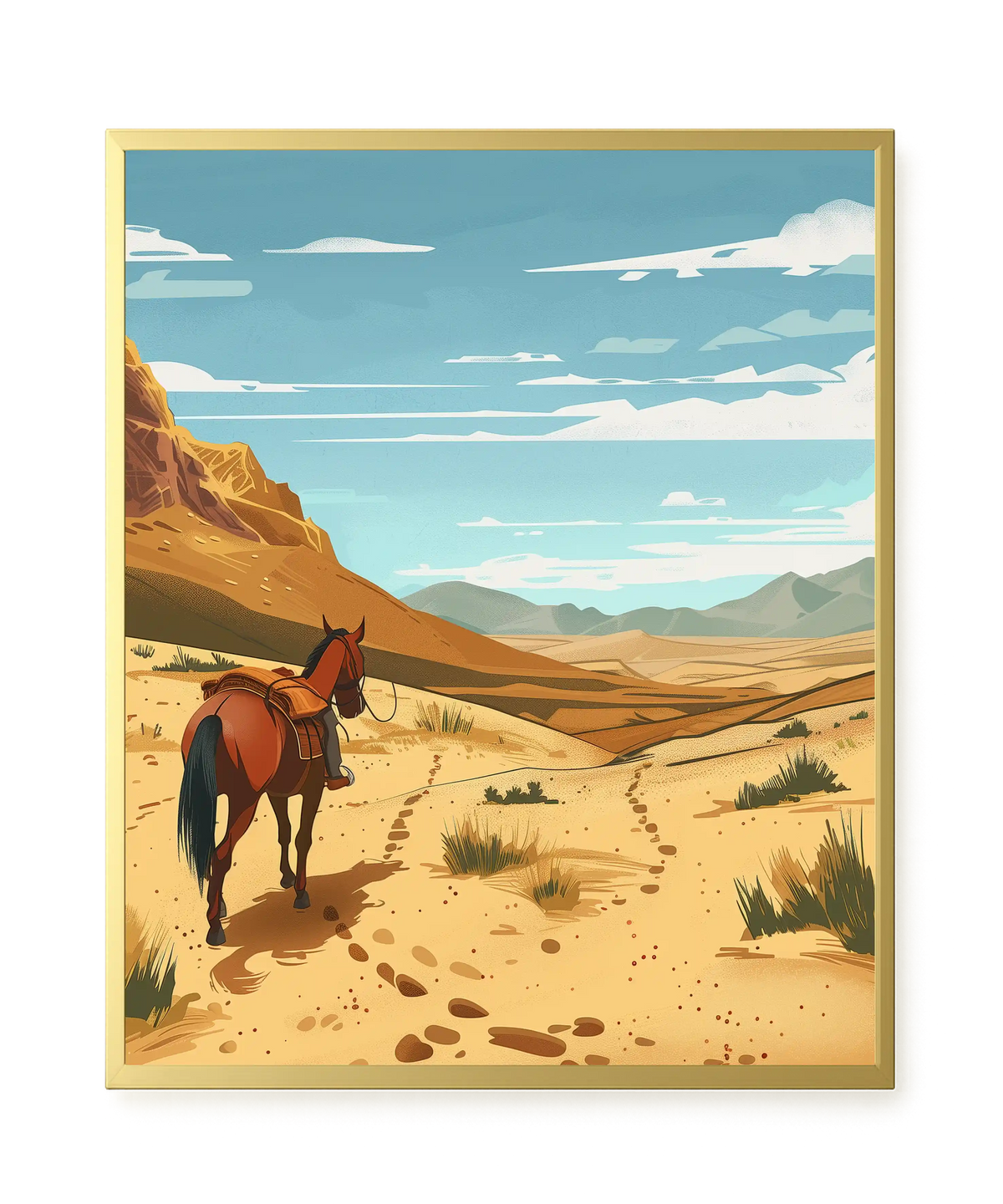 Rider in the Canyon Canvas Print