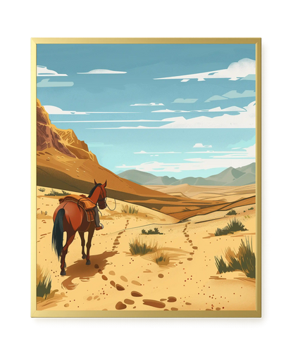 Rider in the Canyon Canvas Print