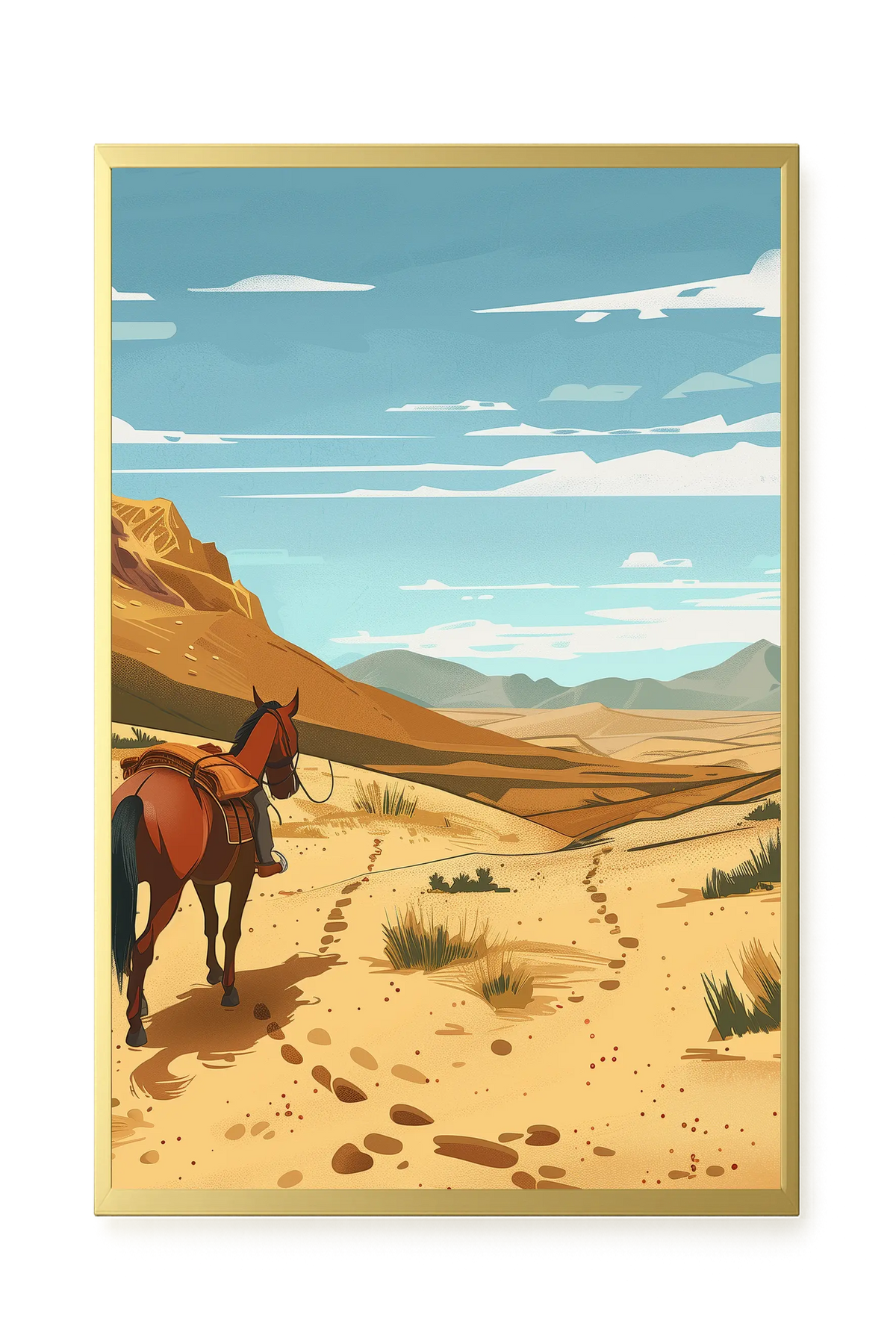 Rider in the Canyon Canvas Print