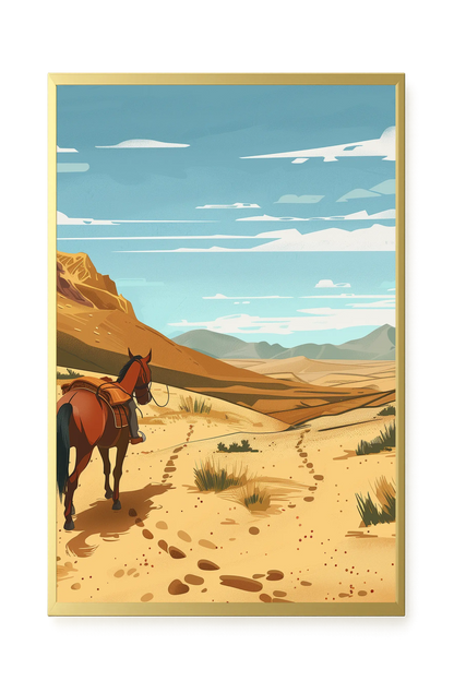 Rider in the Canyon Canvas Print