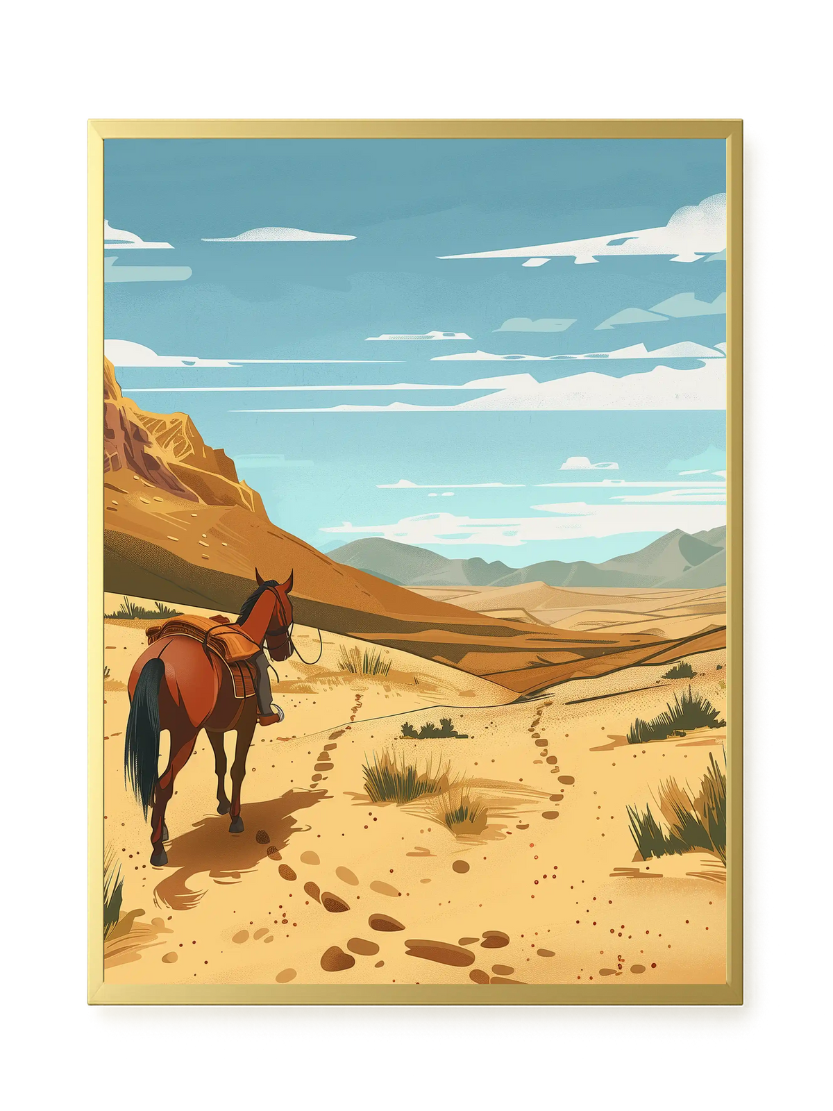 Rider in the Canyon Canvas Print