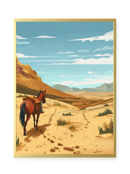 Rider in the Canyon Canvas Print