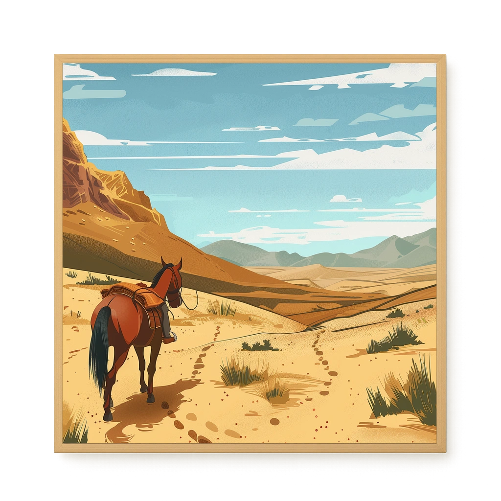 Rider in the Canyon Canvas Print