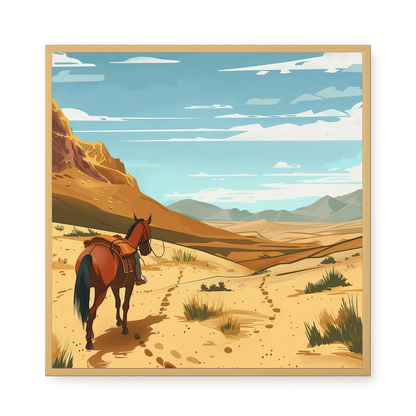Rider in the Canyon Canvas Print