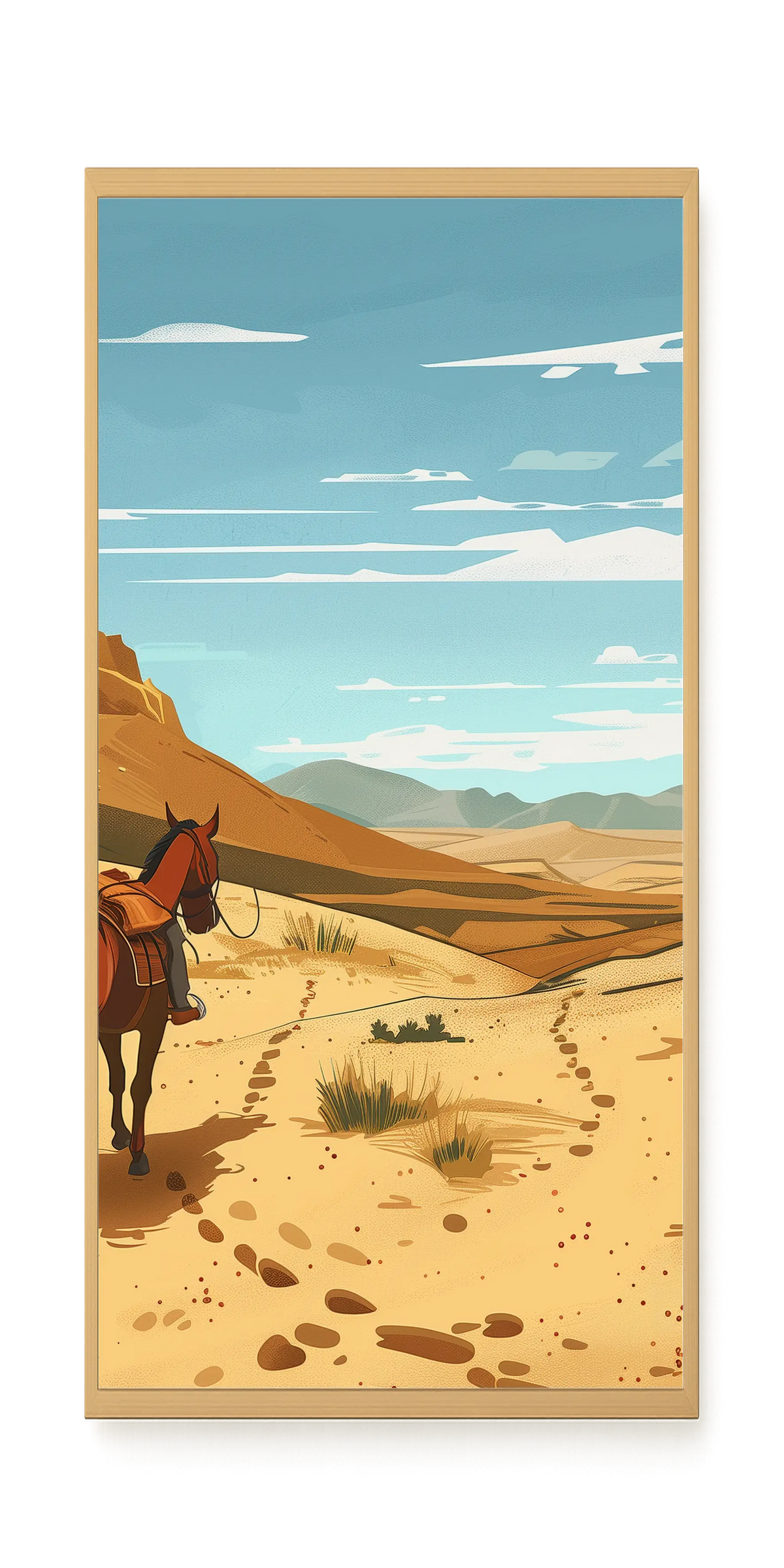Rider in the Canyon Canvas Print