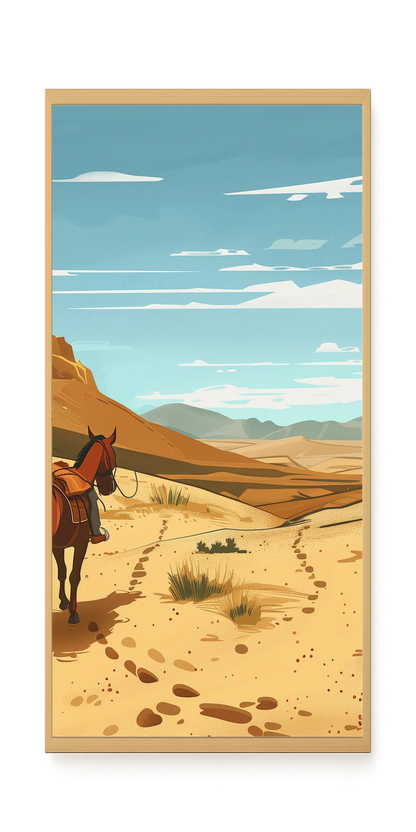 Rider in the Canyon Canvas Print