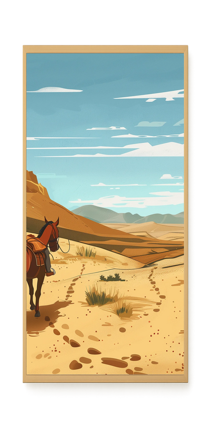 Rider in the Canyon Canvas Print