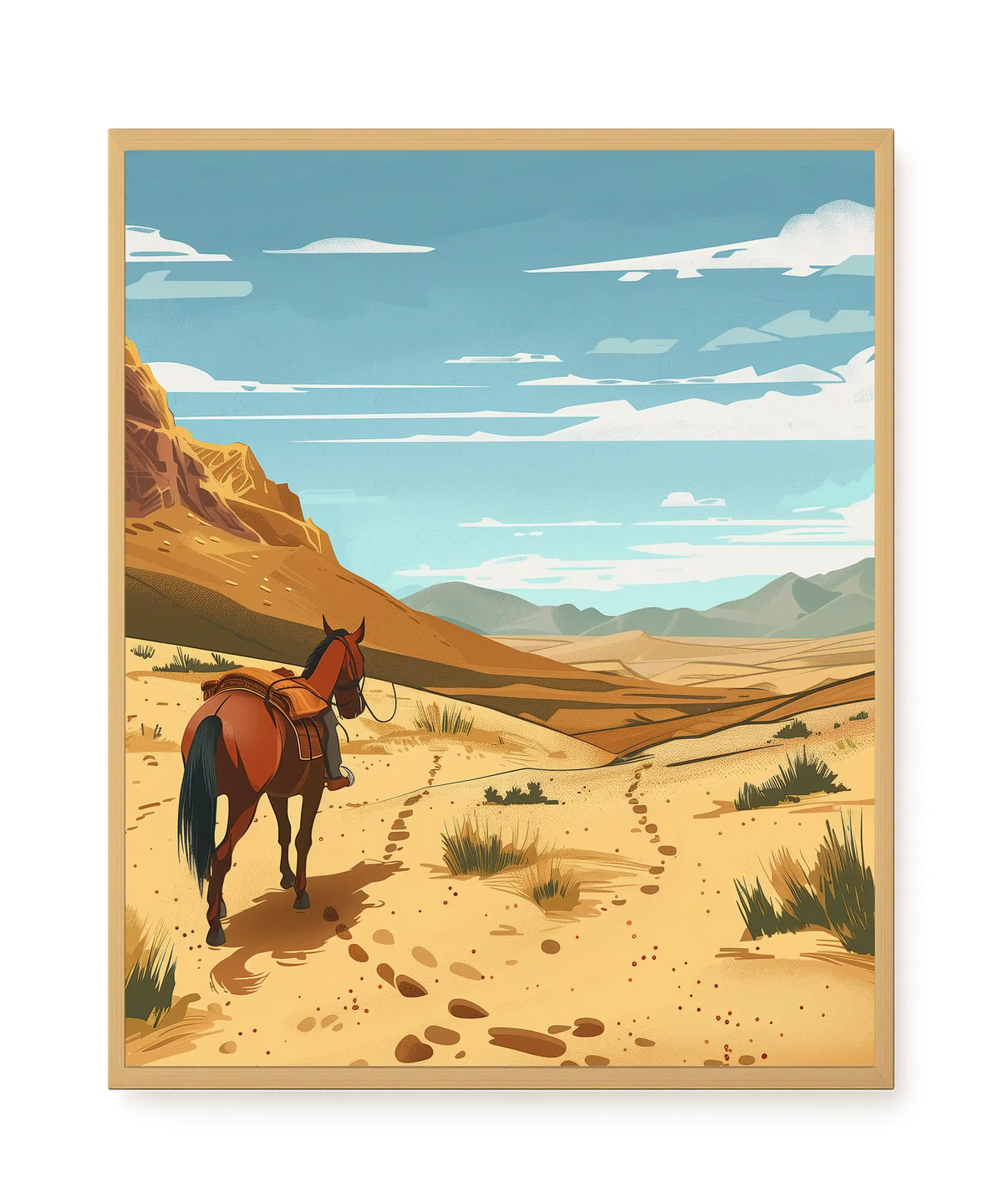 Rider in the Canyon Canvas Print