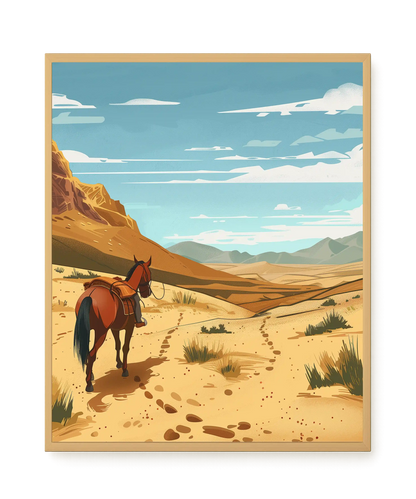 Rider in the Canyon Canvas Print