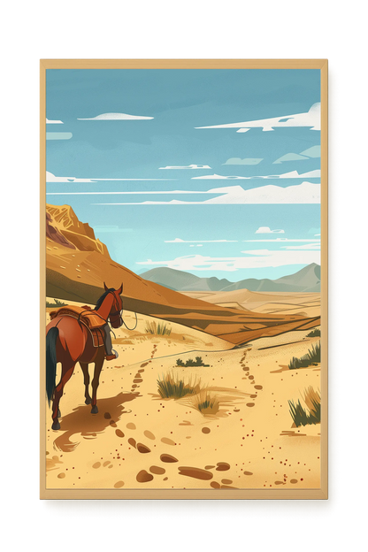 Rider in the Canyon Canvas Print