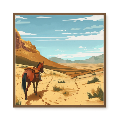 Rider in the Canyon Canvas Print