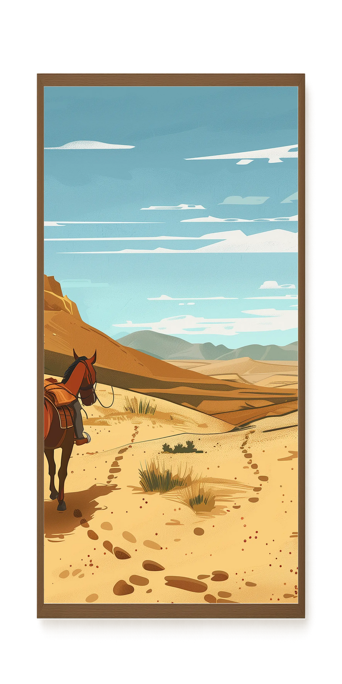 Rider in the Canyon Canvas Print