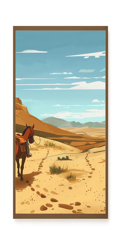 Rider in the Canyon Canvas Print