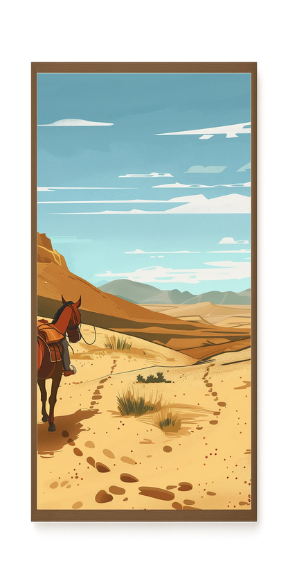 Rider in the Canyon Canvas Print