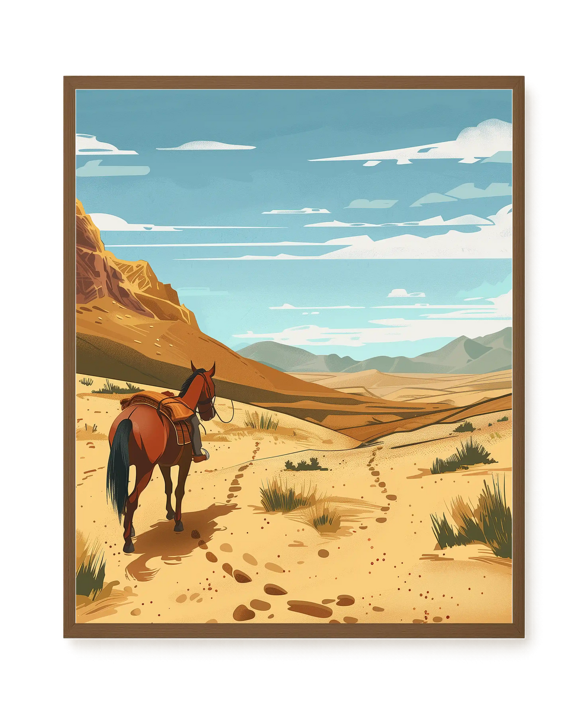 Rider in the Canyon Canvas Print
