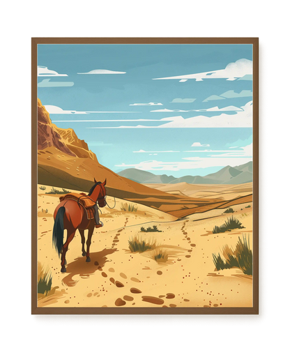 Rider in the Canyon Canvas Print