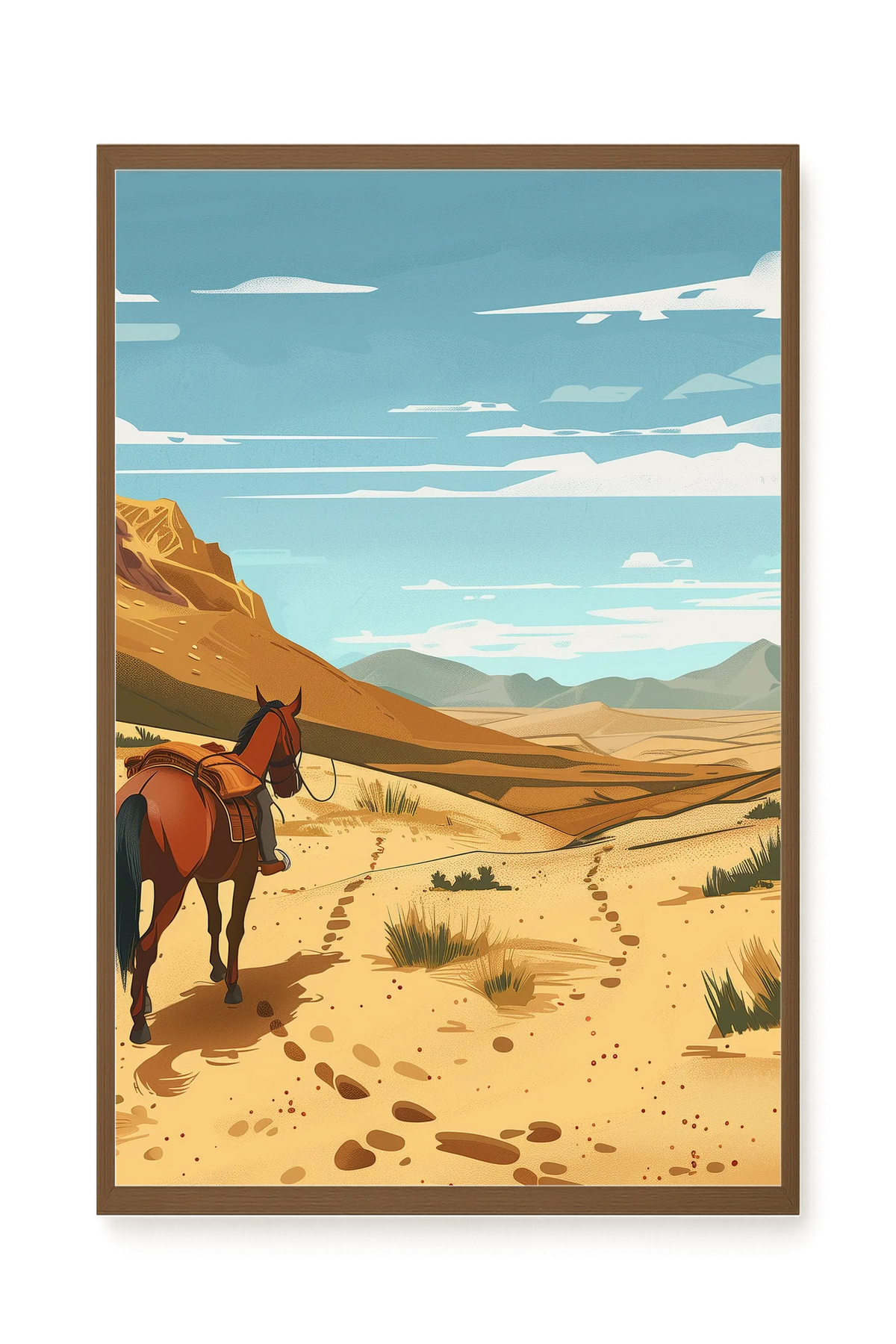 Rider in the Canyon Canvas Print